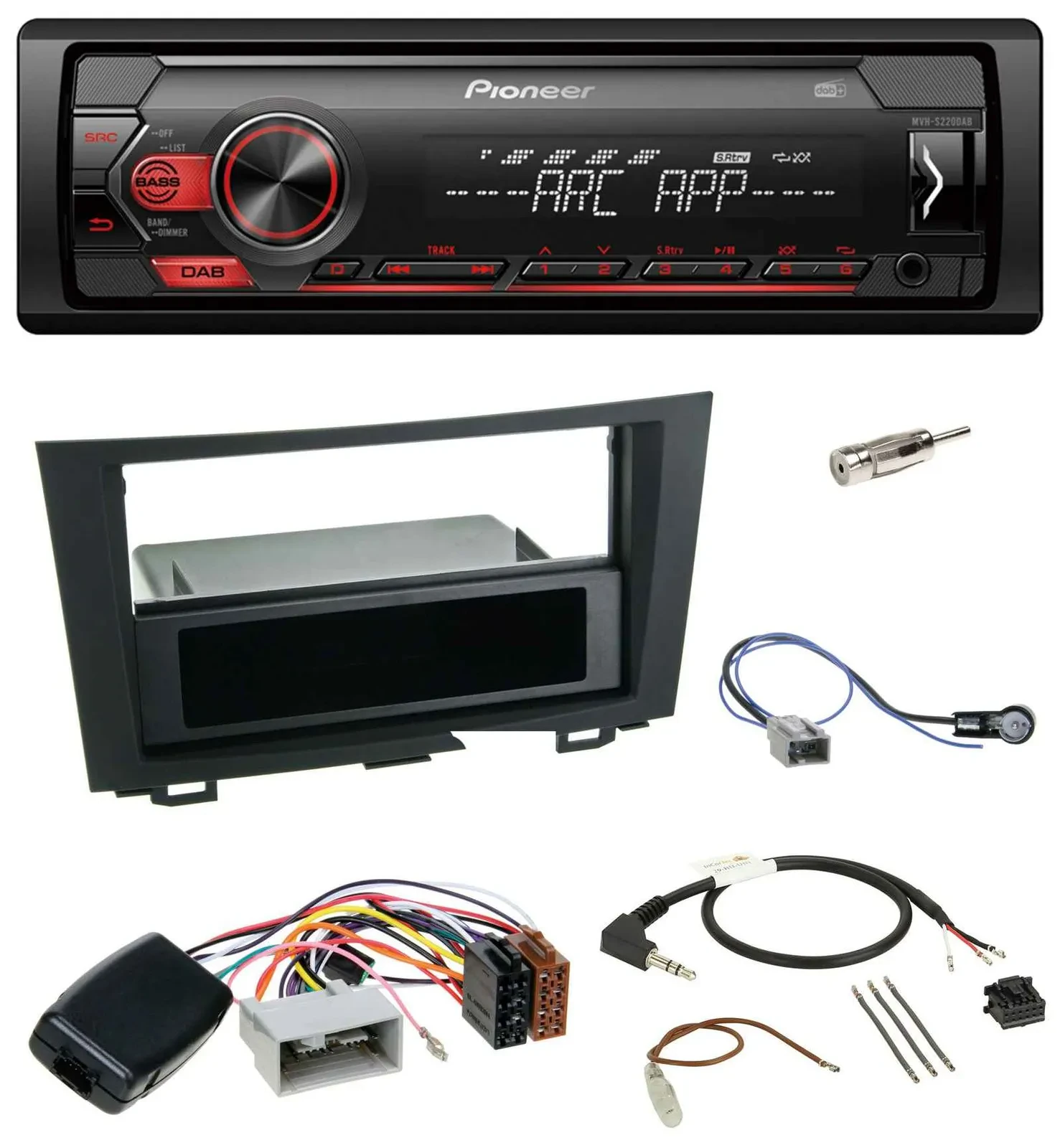 Pioneer DAB 1DIN MP3 Lenkrad USB Autoradio für Honda CRV (2006-2012)
