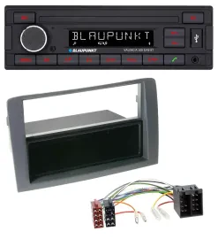 Автомагнитола для Fiat Idea (350, 2003–2011) Blaupunkt DAB, MP3, Bluetooth, USB, серый