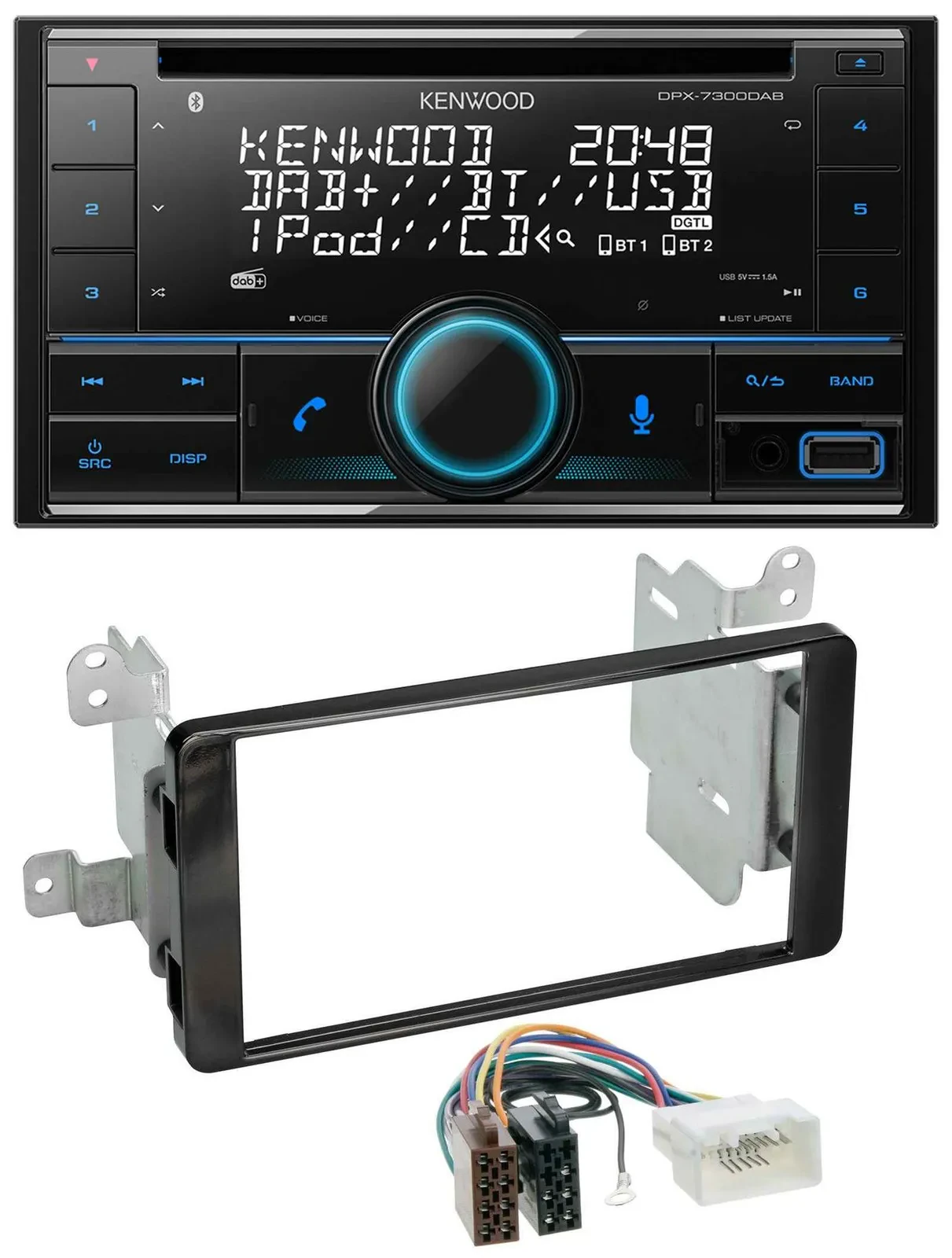 Kenwood CD 2DIN DAB USB MP3 Bluetooth Autoradio für Mitsubishi Outlander ab 2012