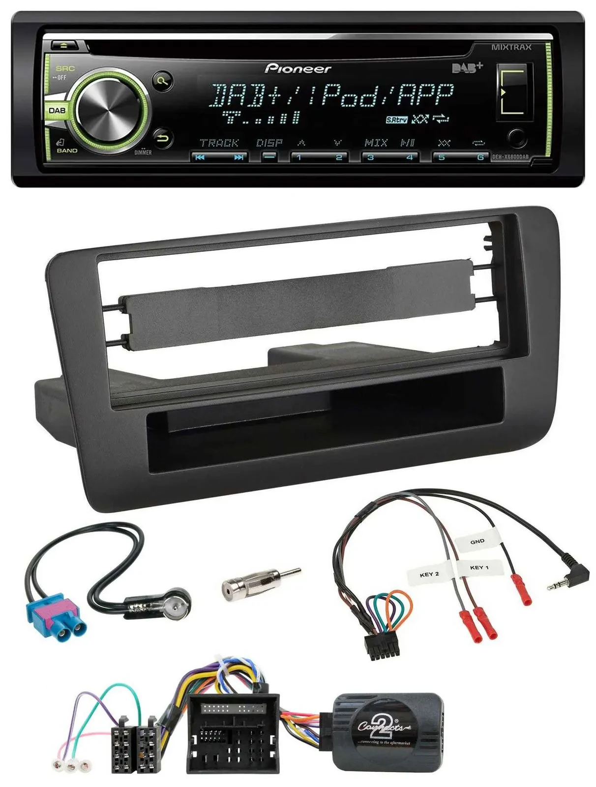 Pioneer DAB USB MP3 Lenkrad CD Autoradio für Audi A1 (ab 2010)