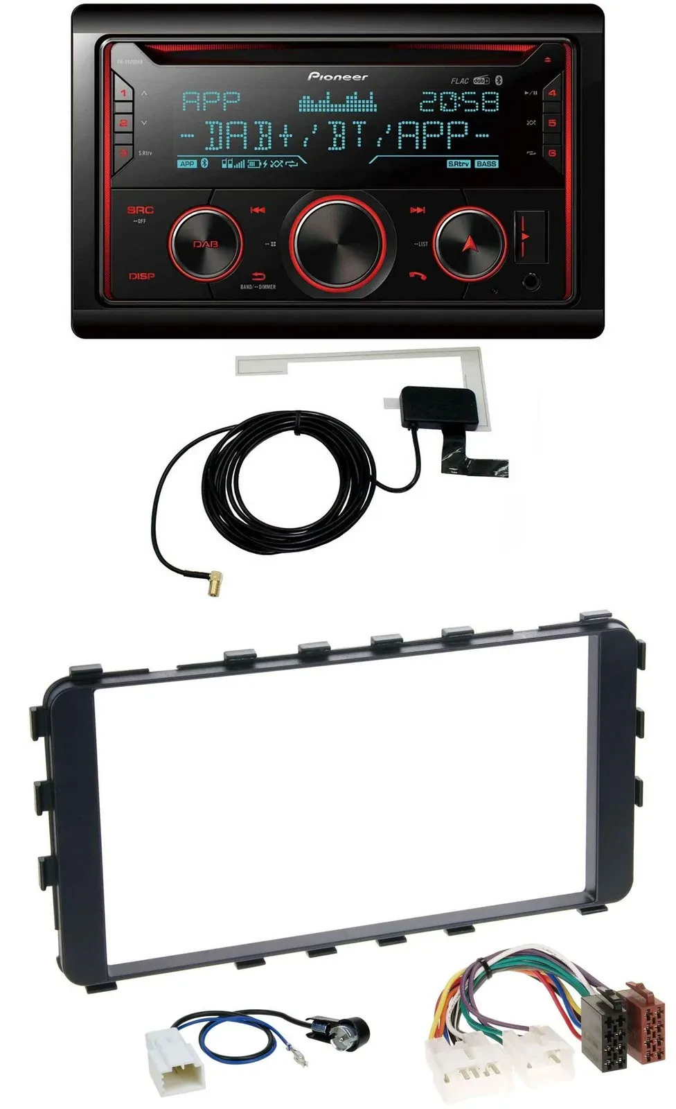 Pioneer 2DIN MP3 DAB USB CD Bluetooth Autoradio für Toyota Yaris 2006-2011 OEM-N