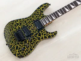 1990 Charvel by Jackson Dinky Custom DK-090-HH RV Yellow Lava Crackle w/...