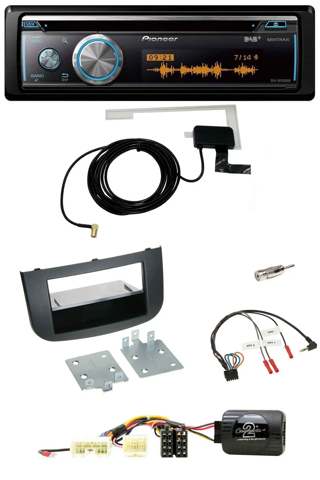 Pioneer Bluetooth DAB Lenkrad USB CD Autoradio für Mitsubishi Colt Z3B/Z3V/Z30/Z