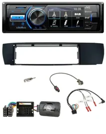 JVC Bluetooth Lenkrad USB DAB Autoradio für BMW X3 04-10 E83 seitlich