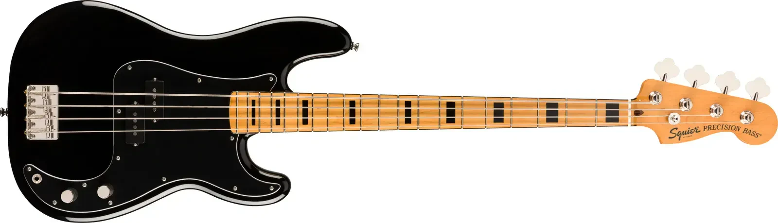 Squier Classic Vibe 4-String Precision Bass Guitar 70s, Maple Fingerboard, Black