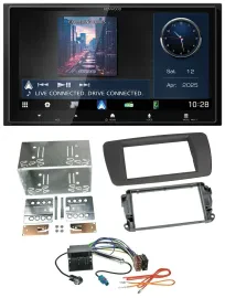 Kenwood Bluetooth 2DIN USB DAB MP3 Autoradio für Seat Ibiza ab 08 tuam-grey
