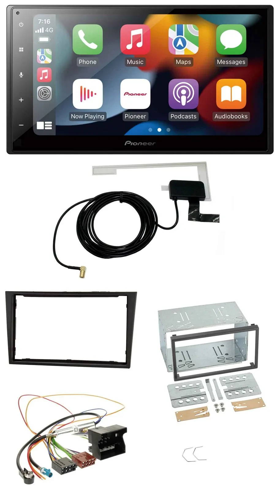 Автомагнитола для Opel Corsa D Pioneer 2-DIN MP3 USB Bluetooth DAB черный