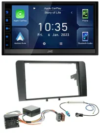 JVC DAB Bluetooth MP3 USB 2DIN Autoradio für Audi A3 06-12 8P Infinity Aktivsyst
