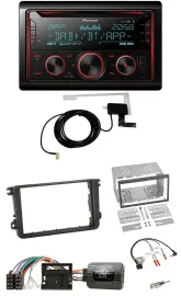 Pioneer 2DIN Lenkrad DAB USB CD Bluetooth Autoradio für Skoda Fabia 5J 2007-2014