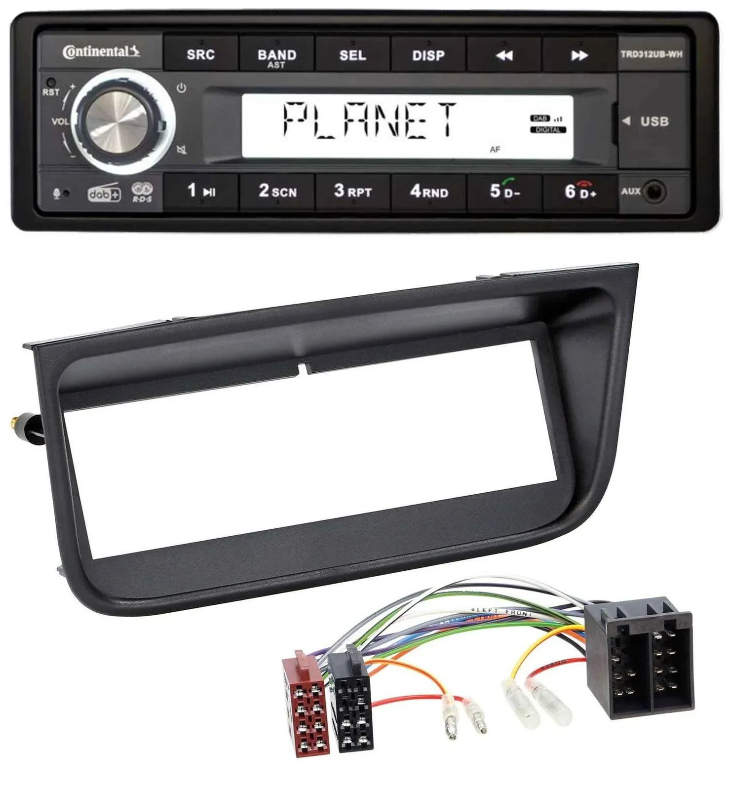 Continental USB 1DIN AUX DAB MP3 Autoradio für Peugeot 406