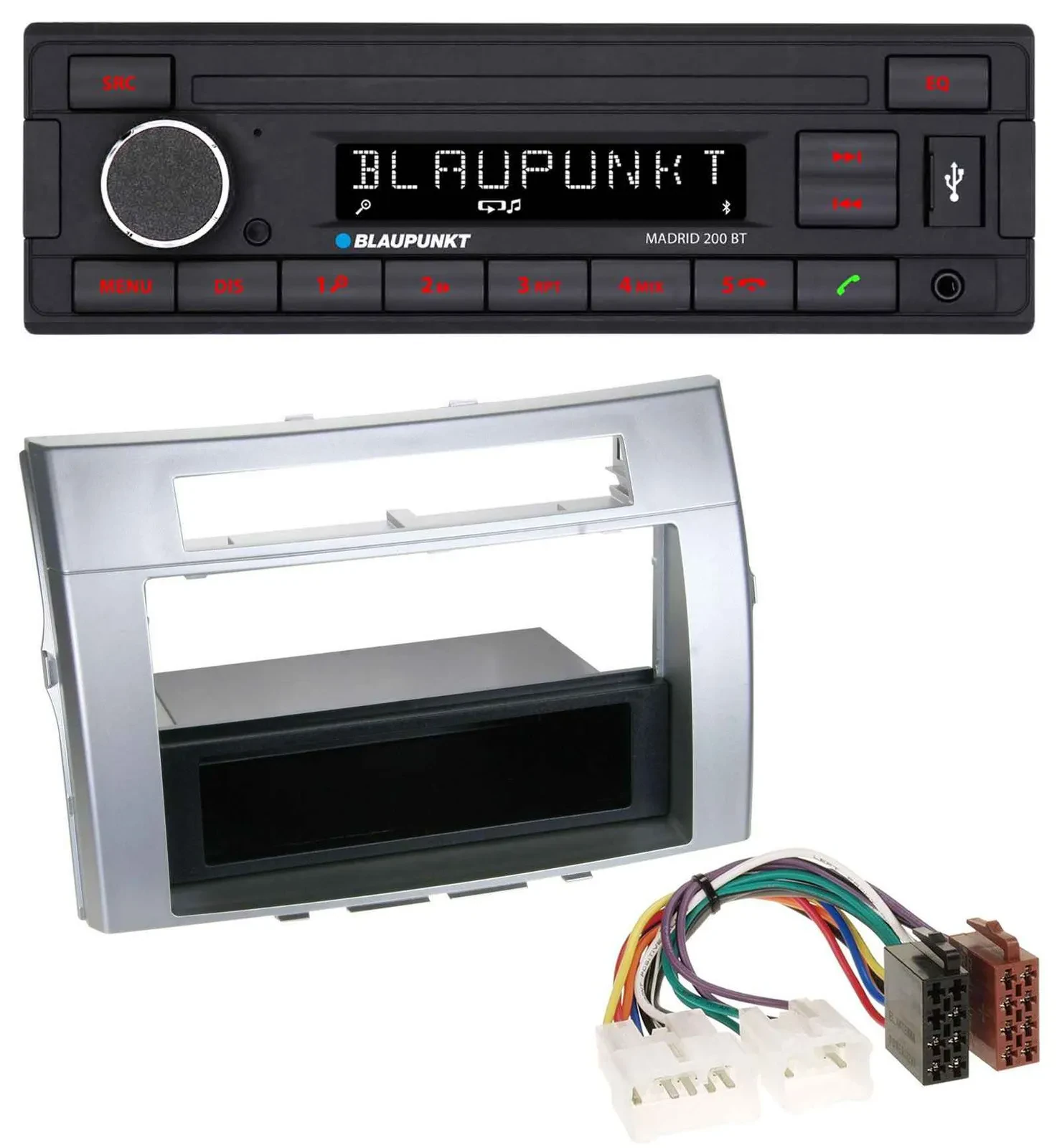 Blaupunkt USB AUX Bluetooth MP3 Autoradio für Toyota Corolla Verso 2004-2009 sil
