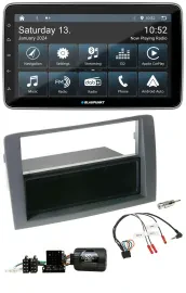 Blaupunkt USB DAB SD Lenkrad Bluetooth Autoradio für Fiat Idea 2006-2011 grau