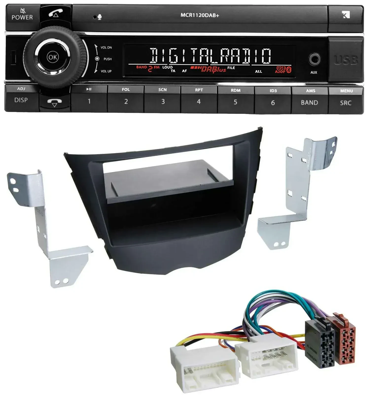 Kienzle Bluetooth MP3 USB DAB Autoradio für Hyundai Veloster (ab 2011)