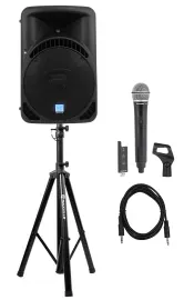 Rockville RPG15BT 15" Church/School Audio Visual Speaker System+Wireless Mic