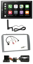 Pioneer USB 2DIN Bluetooth DAB Lenkrad Autoradio für Alfa Romeo 147 GT 04-10 sil