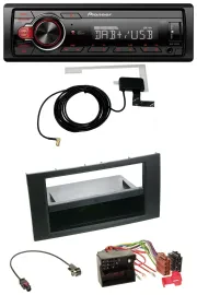 Автомагнитола Pioneer 1DIN, MP3, DAB, USB, AUX, для Ford Fusion/Transit/Kuga (2005–2012), черная