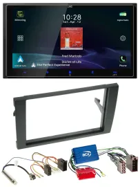 JVC USB Bluetooth 2DIN DAB MP3 Autoradio für Audi A4 B6 B7 01-08 Aktivsystem Min