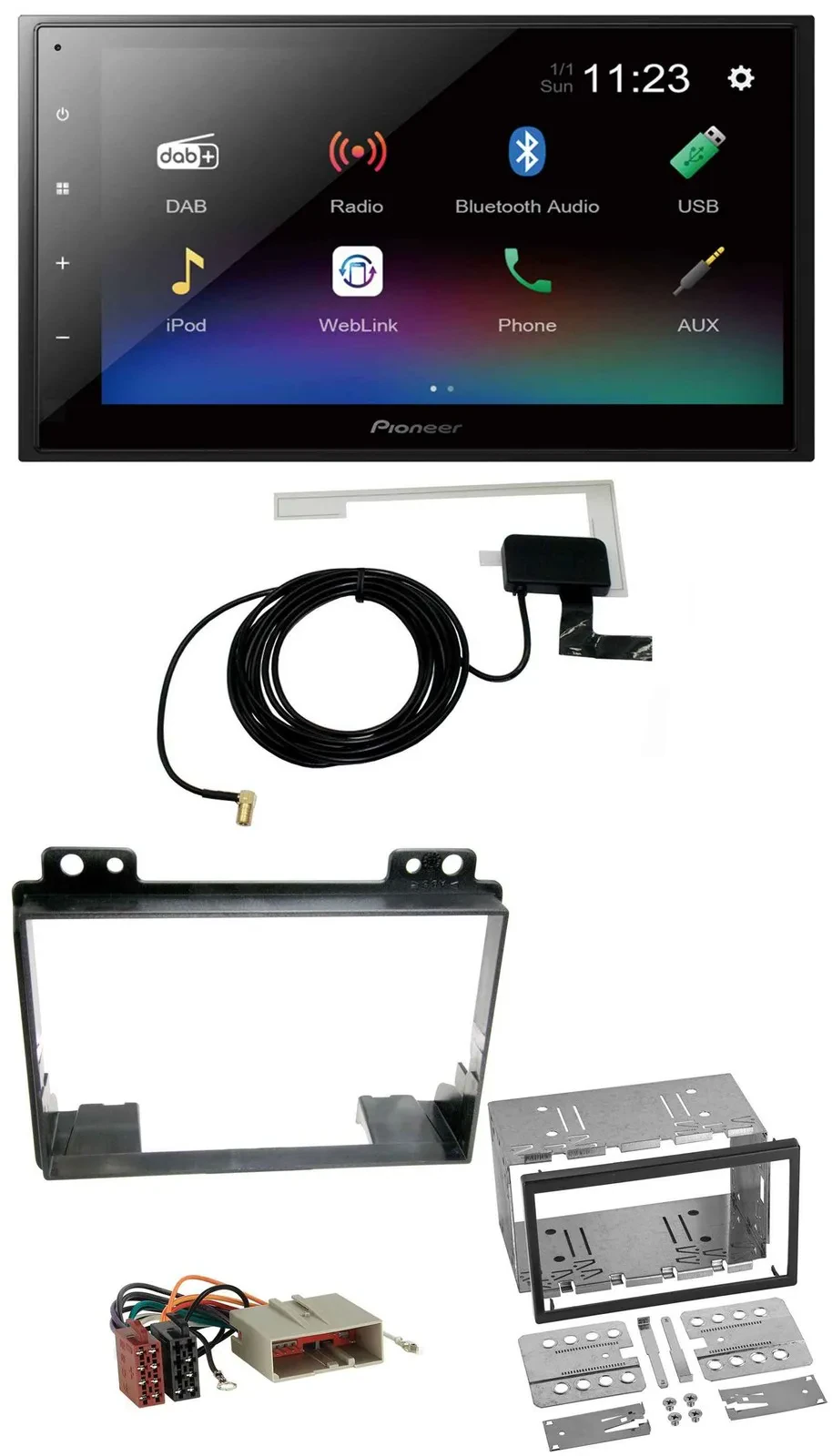 Pioneer DAB MP3 Bluetooth 2DIN USB Autoradio für Ford Fiesta 03-05 Fusion 02-05