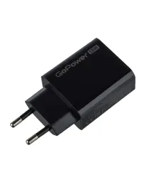 00-00030975 Сетевое зарядное устройство GPQC08, 1USB+1Type-C, 20Вт QC3.0, черный, GoPower
