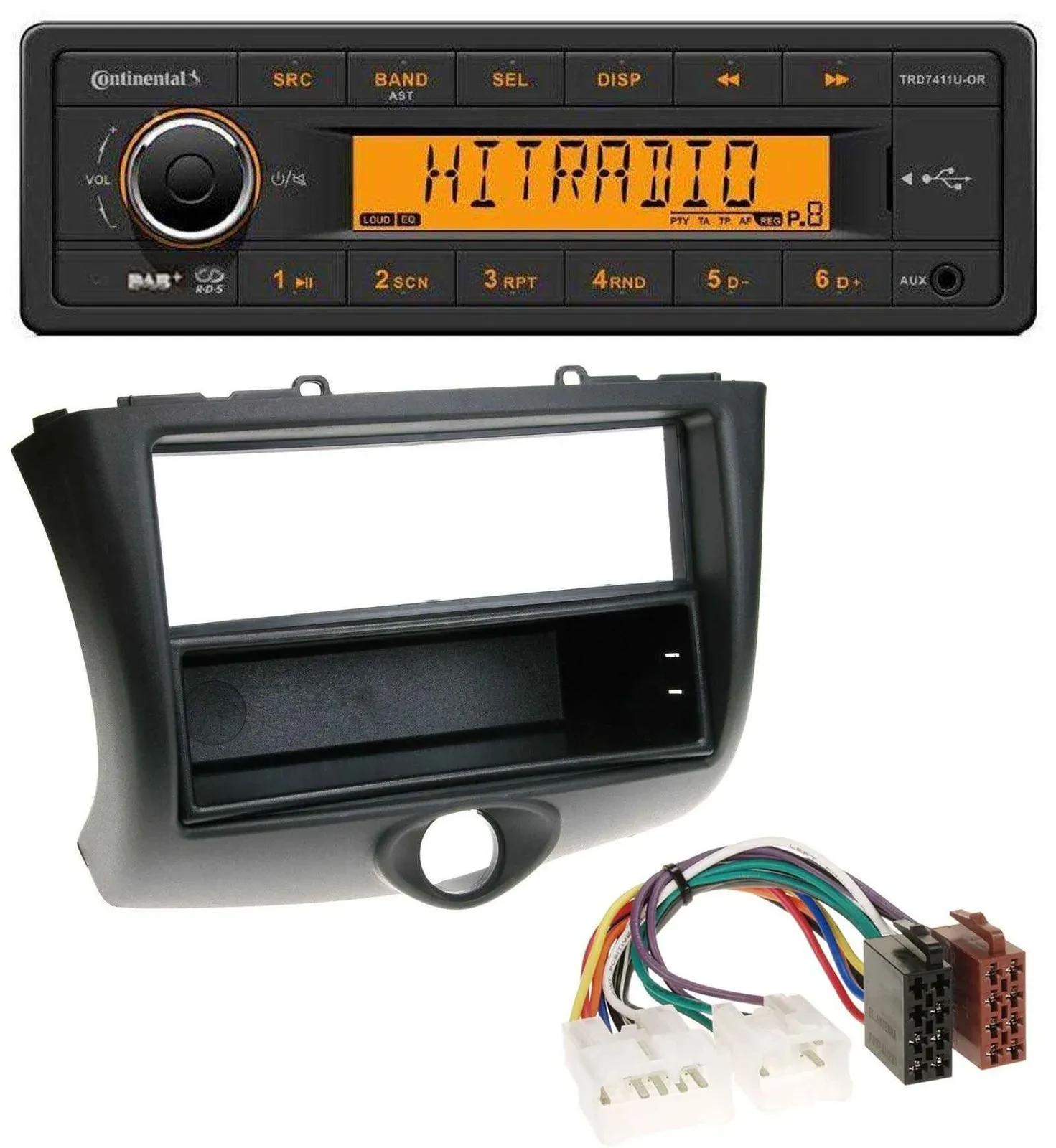Автомагнитола для Toyota Yaris (2003–2006) Continental 1 DIN, DAB, MP3, AUX, USB