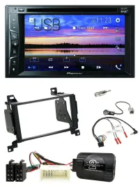 Автомагнитола для Hyundai Santa Fe (2007–2012) Pioneer 2DIN, Bluetooth, USB, DVD, DAB, поддержка управления на руле