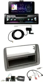 Pioneer DAB Bluetooth Lenkrad USB Autoradio für Fiat Panda 169 2007-2012 grau