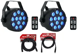 Светодиодный прибор Rockville RockPAR TRI LED RGB с аксессуарами (пара)