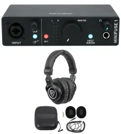 Arturia Minifuse 1 Black Portable Solo Audio USB Recording Interface+Headphones