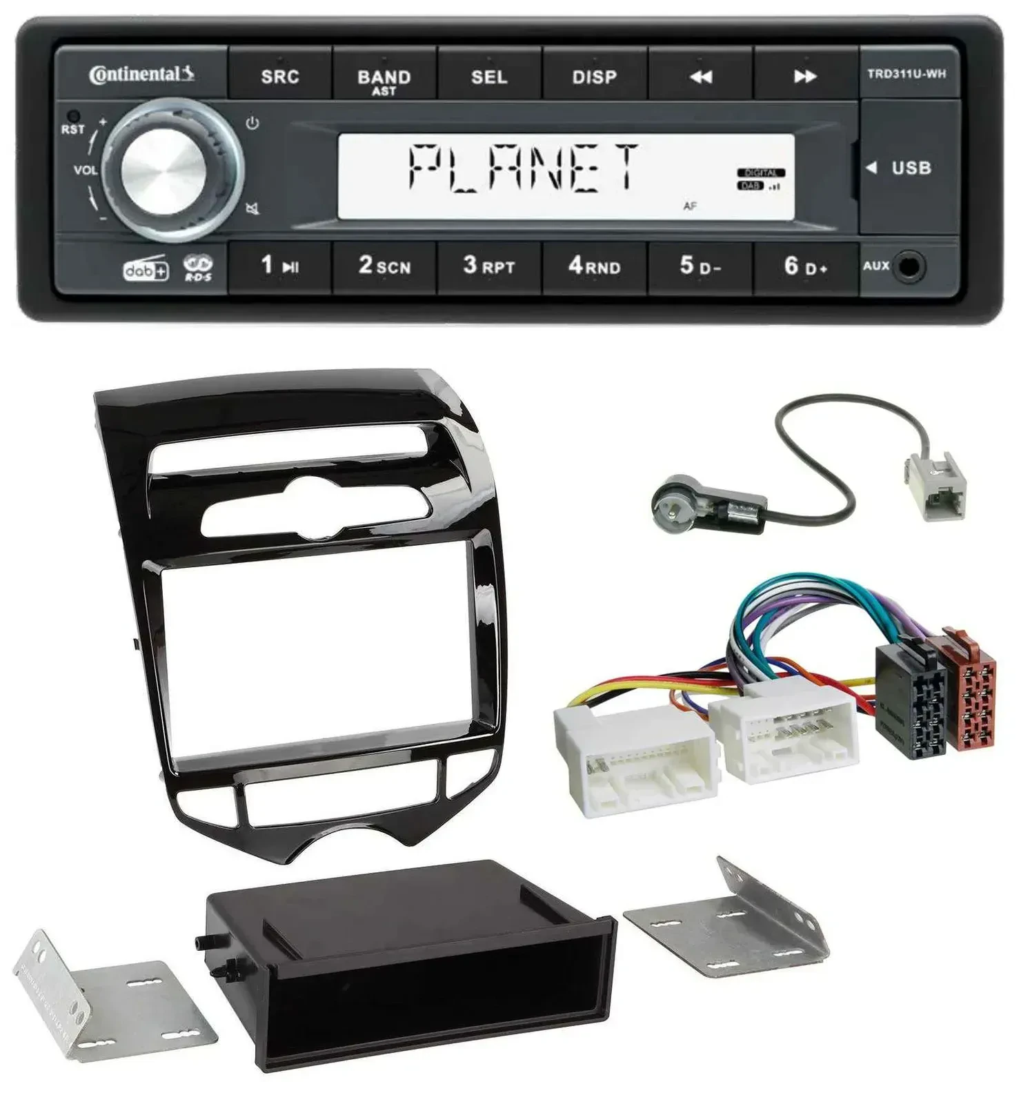 Continental MP3 AUX USB DAB 1DIN Autoradio für Hyundai ix20 ab 10 autom. Klima