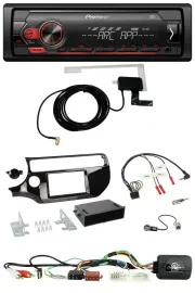 Pioneer 1DIN USB DAB MP3 Lenkrad Autoradio für Kia Rio UB ab 03/2015 piano schwa