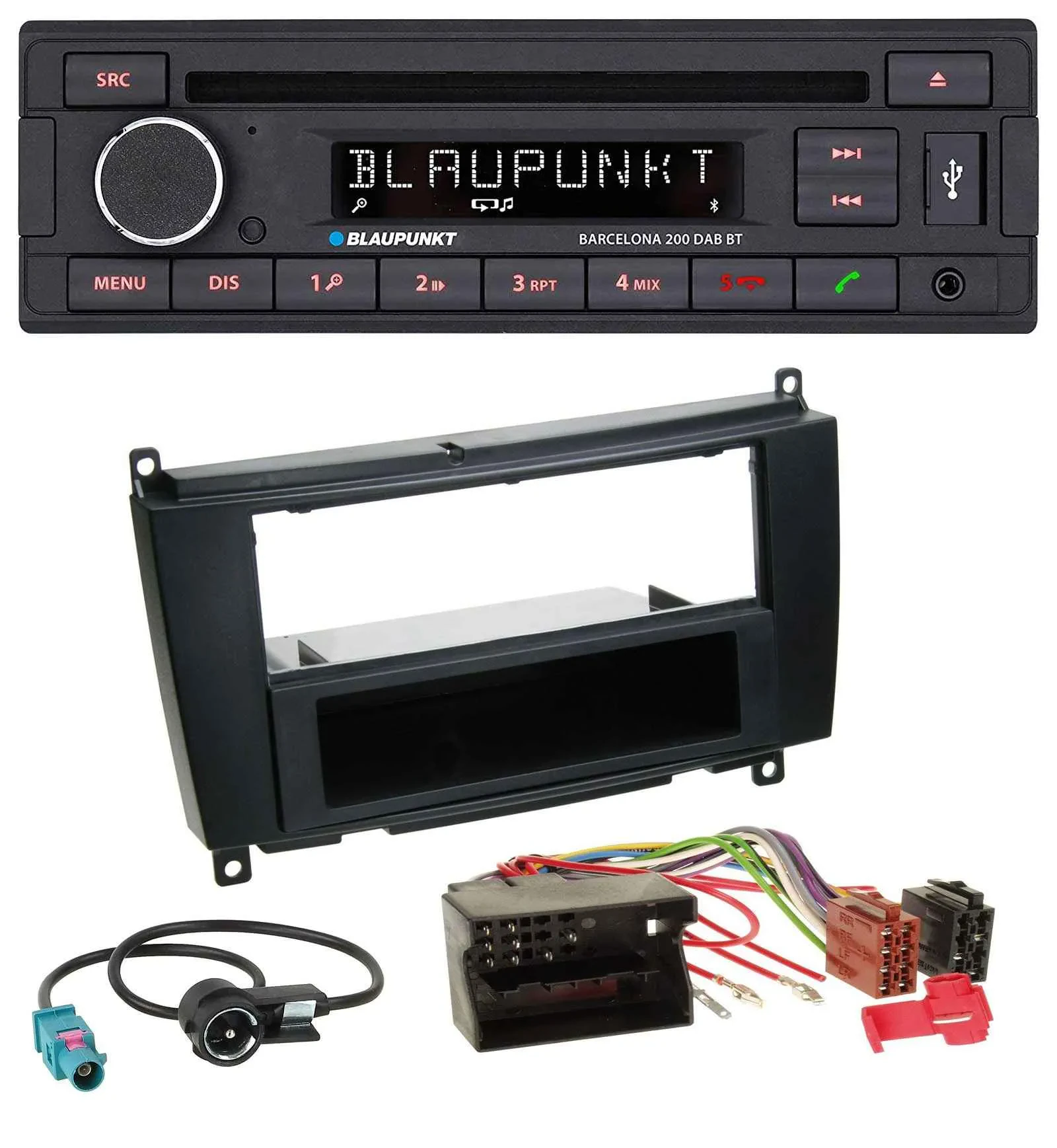 Blaupunkt USB DAB CD Bluetooth MP3 Autoradio für Mercedes CLK W209 ab 06 Coupe 0