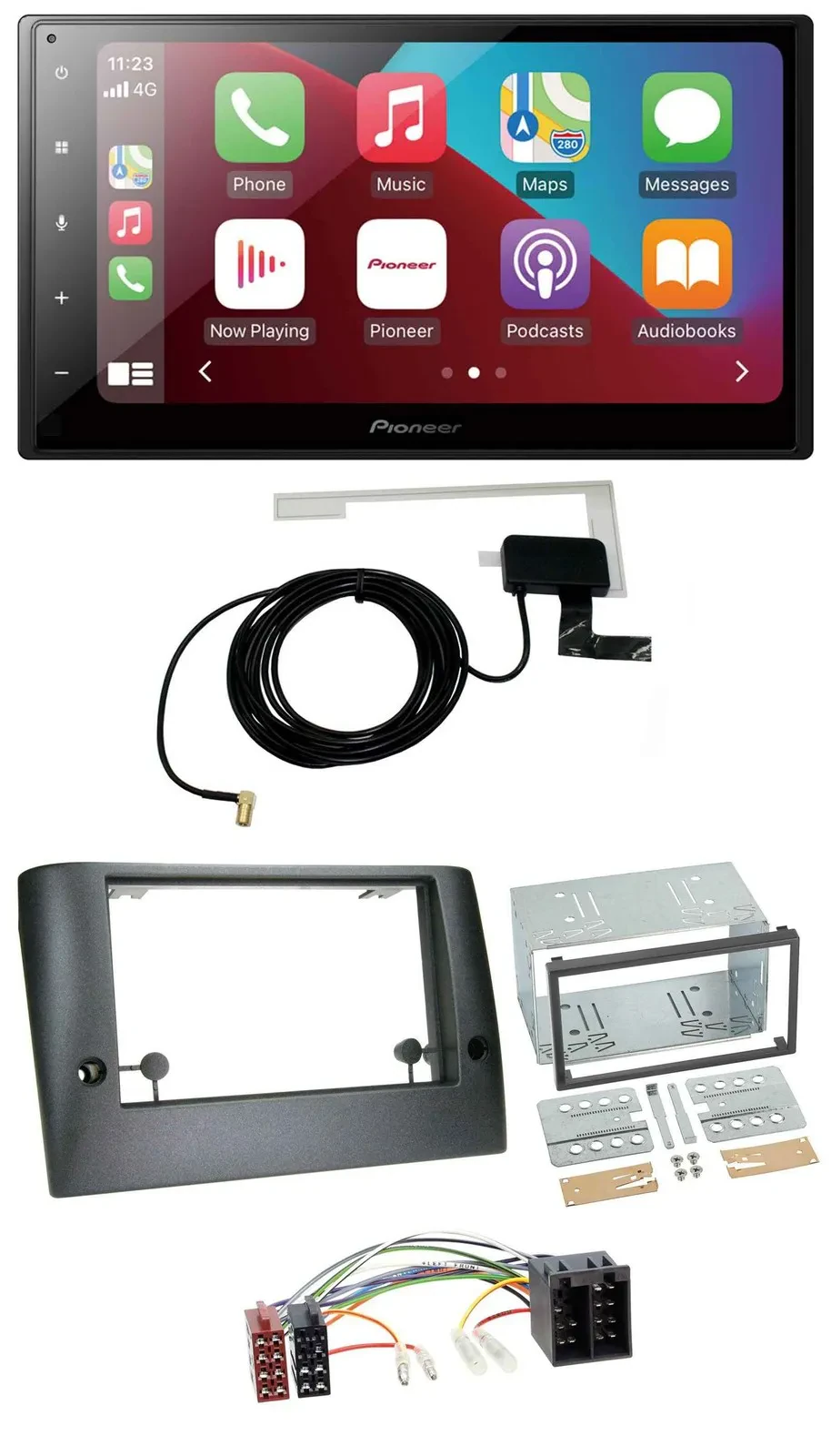 Pioneer USB Bluetooth DAB MP3 2DIN Autoradio für Fiat Stilo (ab 2005)