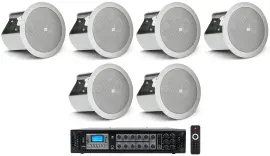 6) JBL CONTROL 14C/T 4" In-Ceiling Speakers+Receiver Amp For Restaurant/Bar/Cafe