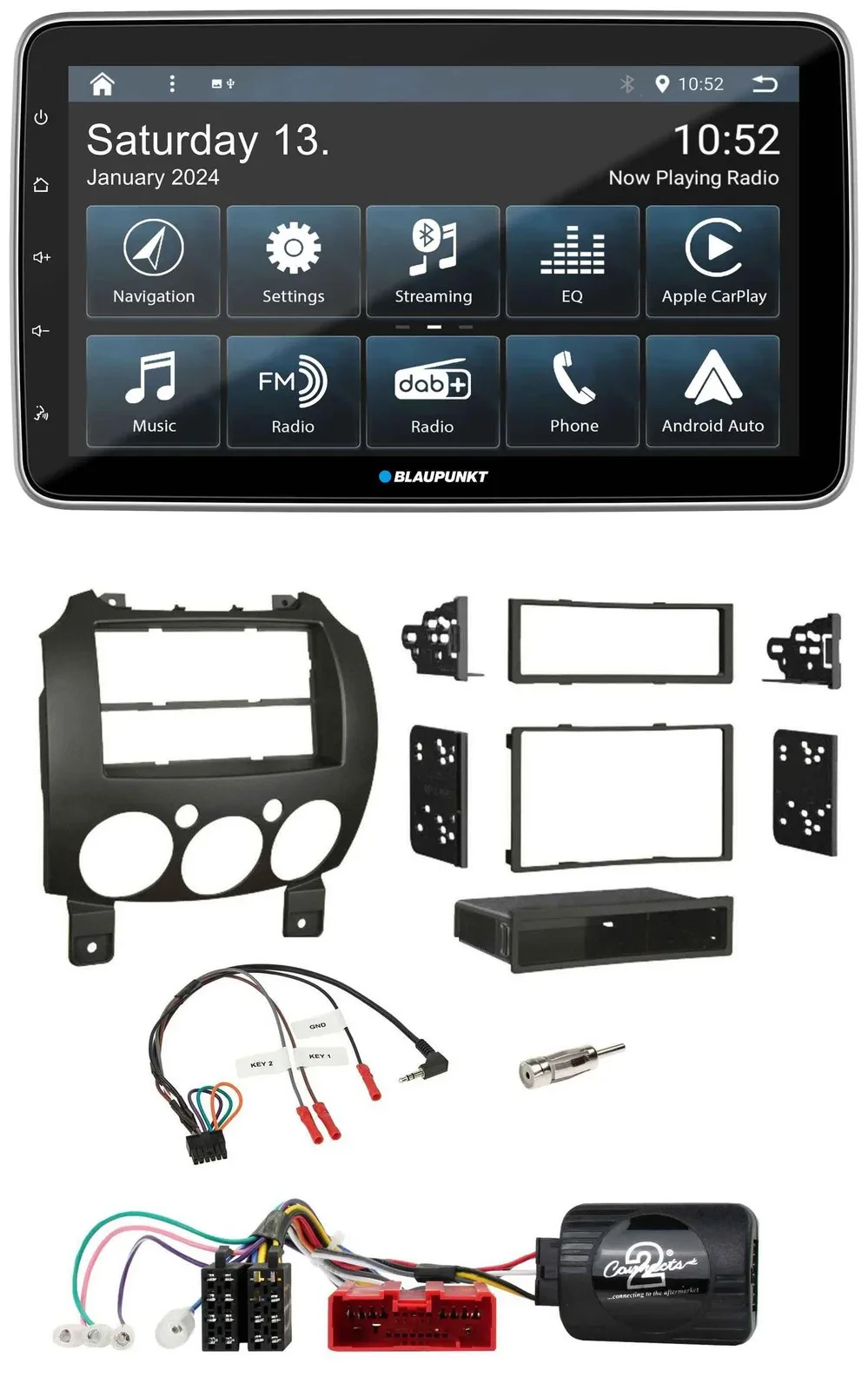 Blaupunkt USB DAB SD Lenkrad Bluetooth Autoradio für Mazda 2 2007-2014 nur Panas