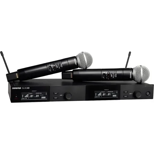 Микрофонная радиосистема Shure SLXD24D/SM58 Dual-Channel Wireless Vocal Microphone System W/SM58 Band H55