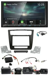 Kenwood Bluetooth USB 2DIN Lenkrad TMC DAB Navigation für BMW 1er Aktiv PDC aut.