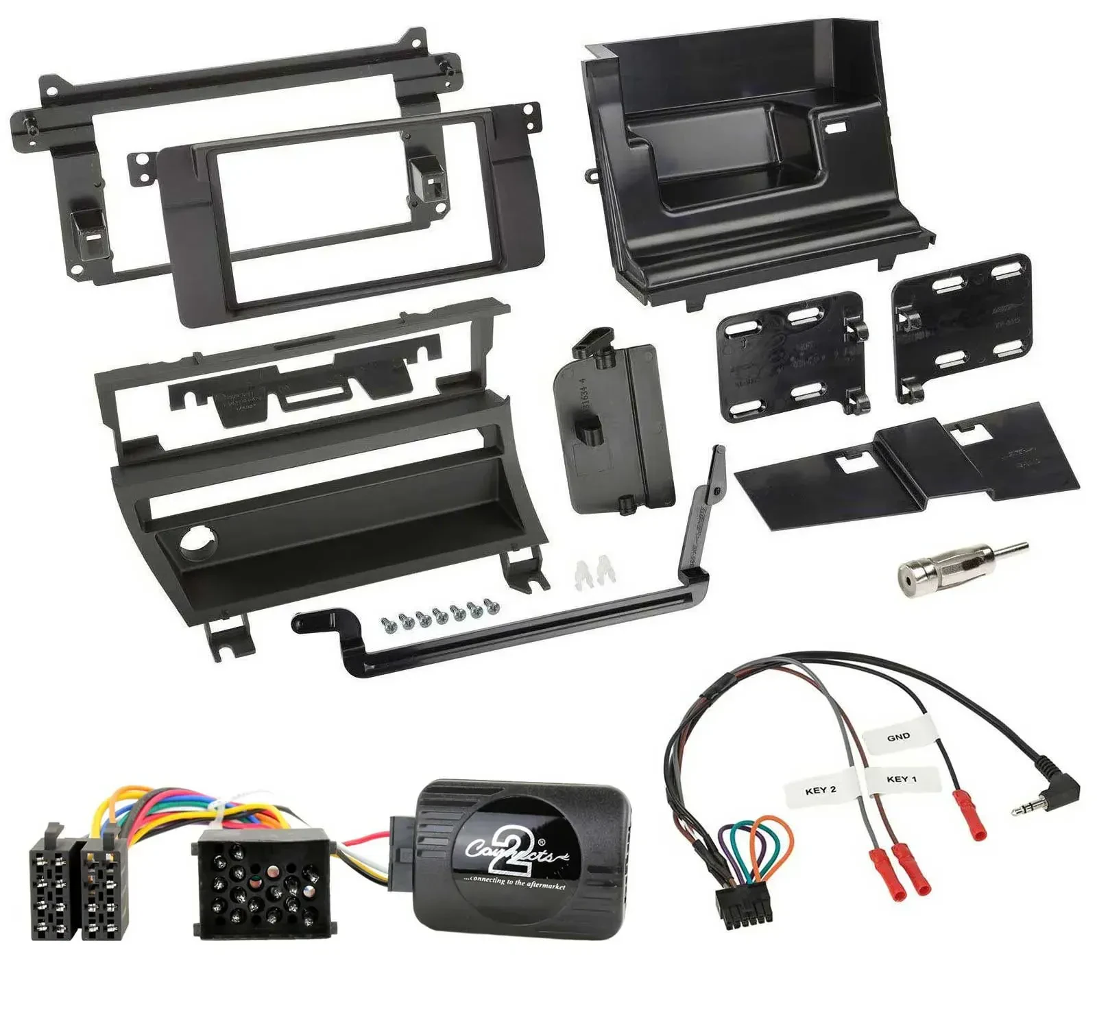 Einbauset Lenkradadapter Doppel DIN Autoradio für BMW 3er 1999-2006 1 Schalteröf