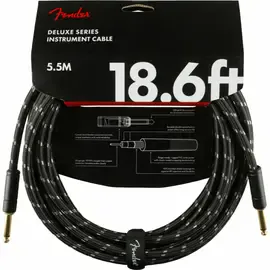 Инструментальный кабель Fender Deluxe Series Straight/Straight 18.6' Black Tweed