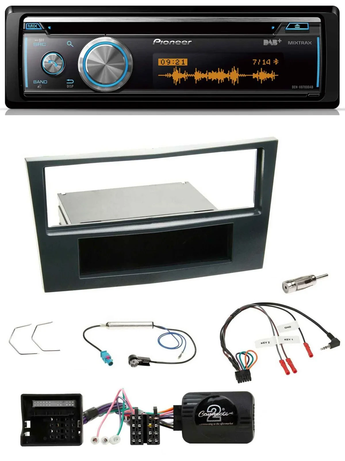 Pioneer Lenkrad DAB USB CD Bluetooth Autoradio für Opel Corsa D 06-08 Stealth Sc
