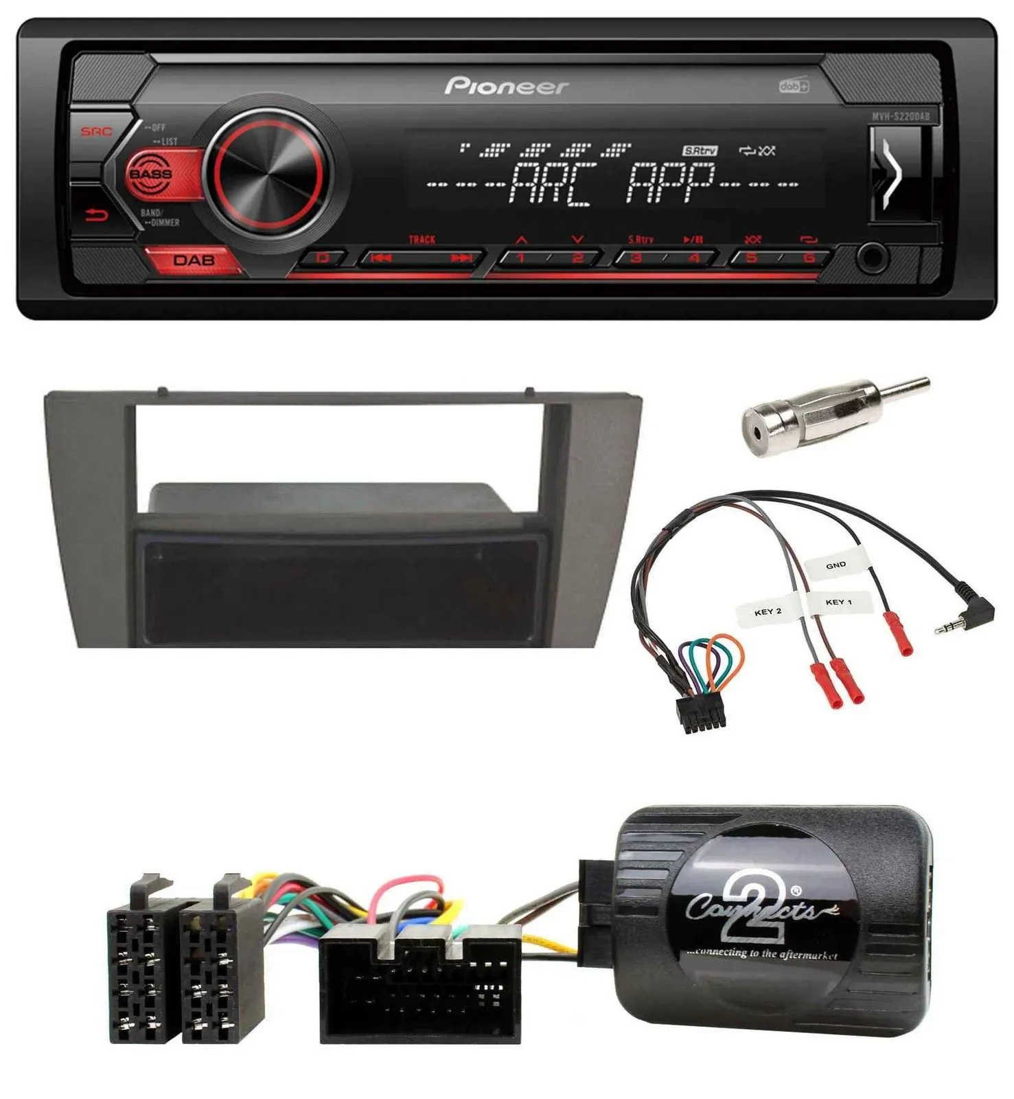 Pioneer DAB 1DIN MP3 Lenkrad USB Autoradio für Jaguar X-Type S-Type 2003-2008