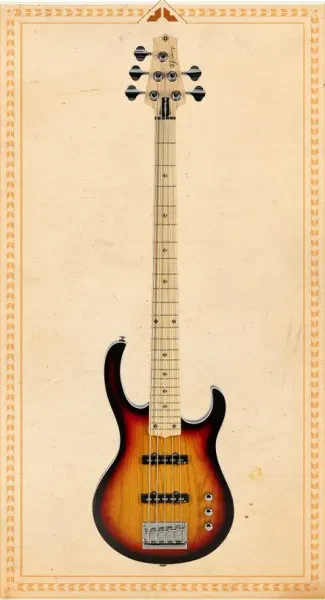 H. Jimenez LBS5-VB Camaleón 5 String Bass Guitar, Glossy Vintage Burst