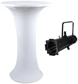 Chauvet DJ EVE E-100Z 100w White Ellipsoidal LED DMX Gobo Spot Light+Club Table
