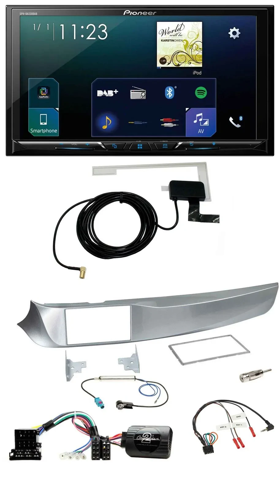 Pioneer 2DIN DAB USB Lenkrad Bluetooth Autoradio für Alfa Giulietta 2010-2014 94