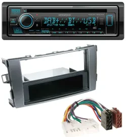 Kenwood MP3 Bluetooth DAB USB CD Autoradio für Toyota Auris 07-12 anthrazit-grau