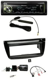 Автомагнитола для Fiat Doblo (2012–2015) Pioneer MP3 USB CD DAB, поддержка кнопок на руле, черный глянец (Piano Black)