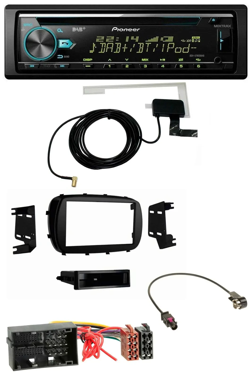 Автомагнитола для Fiat 500X (с 2015) Pioneer CD USB DAB MP3 AUX