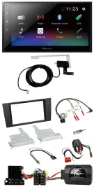Pioneer DAB Lenkrad Bluetooth 2DIN USB Autoradio für Audi A4 99-01 BOSE Vollakti