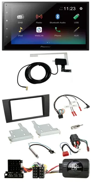 Pioneer DAB Lenkrad Bluetooth 2DIN USB Autoradio für Audi A4 99-01 BOSE Vollakti