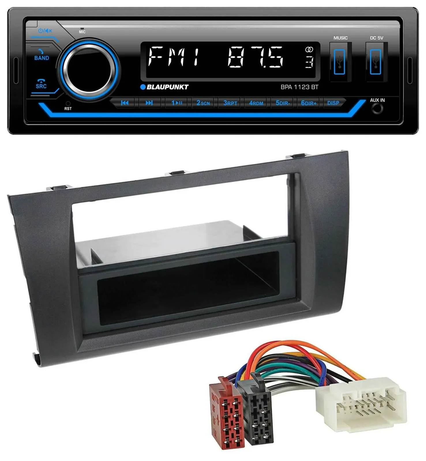 Blaupunkt MP3 Bluetooth USB AUX Autoradio für Suzuki Swift (2006-2010)