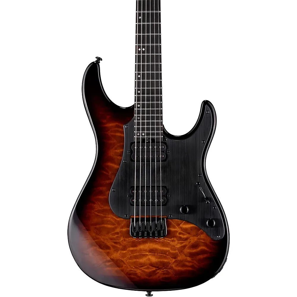 Электрогитара ESP LTD SN-1000HT HH фиксированный бридж Dark Brown Sunburst, чёрный пикгард